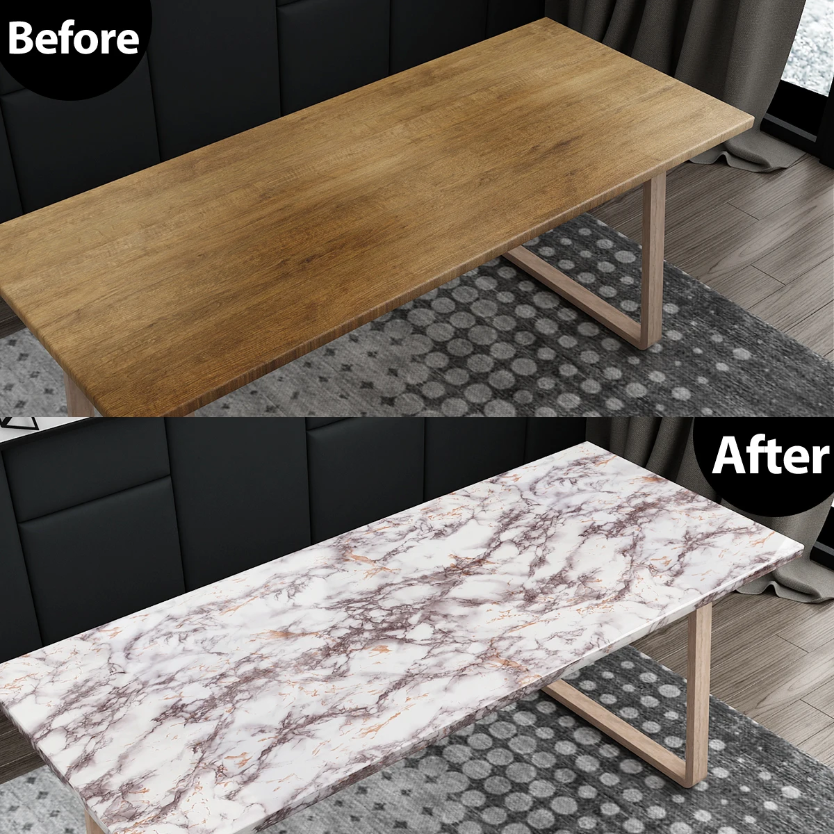 Marble Vinyl Wallpaper for Walls In Rolls Waterproof Wall Stickers Bathroom Table Kitchen Adhesive Sticker for Furniture Decor