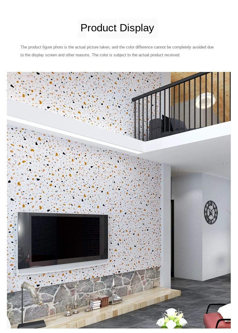 Terrazzo PVC Waterproof Self Adhesive Wallpaper for Bedroom Wall Living Room Decor Vinyl Furniture Refurbishment Contact Paper Terrazzo PVC Waterproof Self Adhesive Wallpaper for Bedroom Wall Living Room Decor Vinyl Furniture Refurbishment Contact Paper