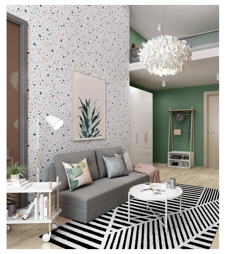 Terrazzo PVC Waterproof Self Adhesive Wallpaper for Bedroom Wall Living Room Decor Vinyl Furniture Refurbishment Contact Paper