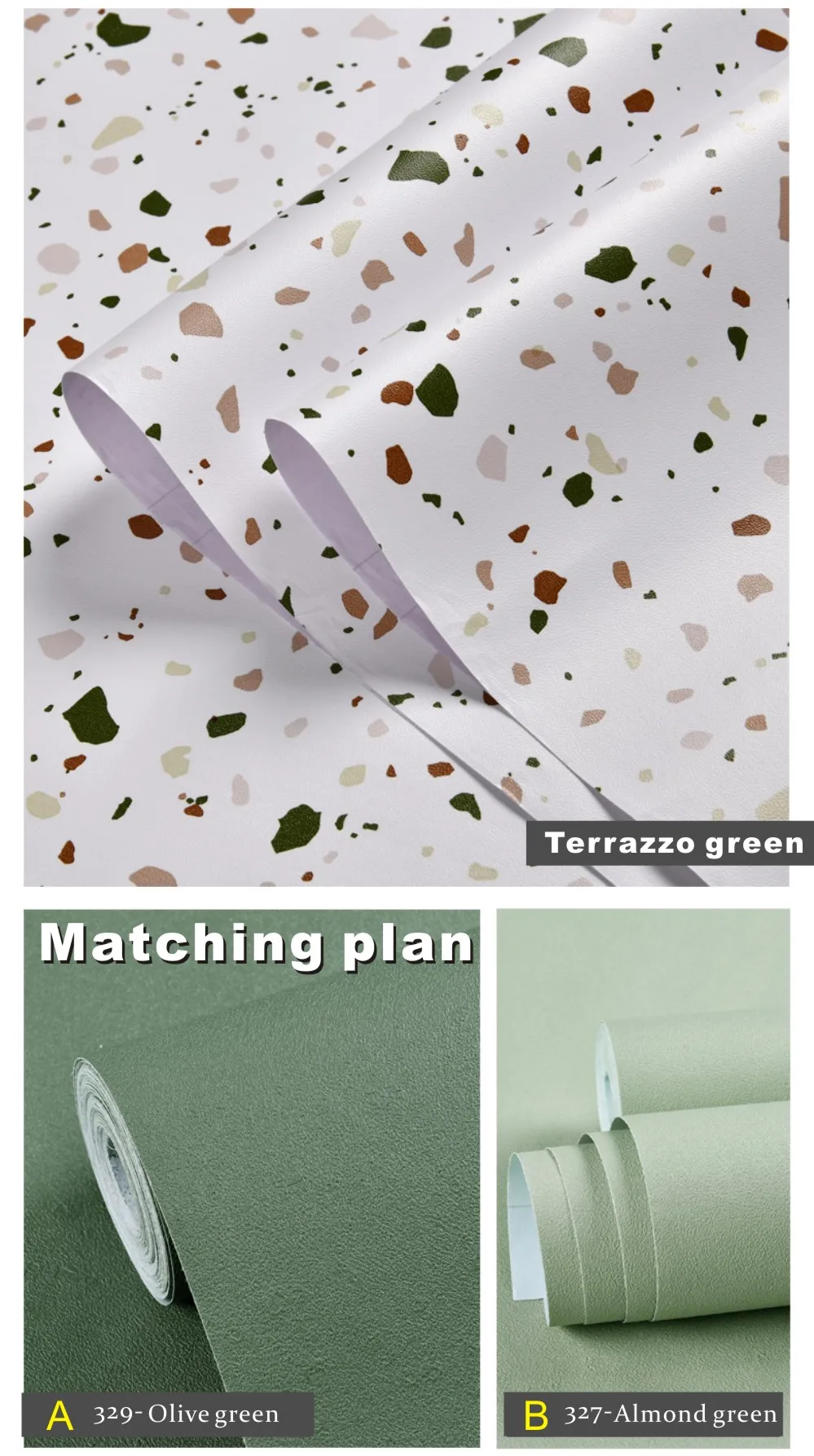 Terrazzo PVC Waterproof Self Adhesive Wallpaper for Bedroom Wall Living Room Decor Vinyl Furniture Refurbishment Contact Paper