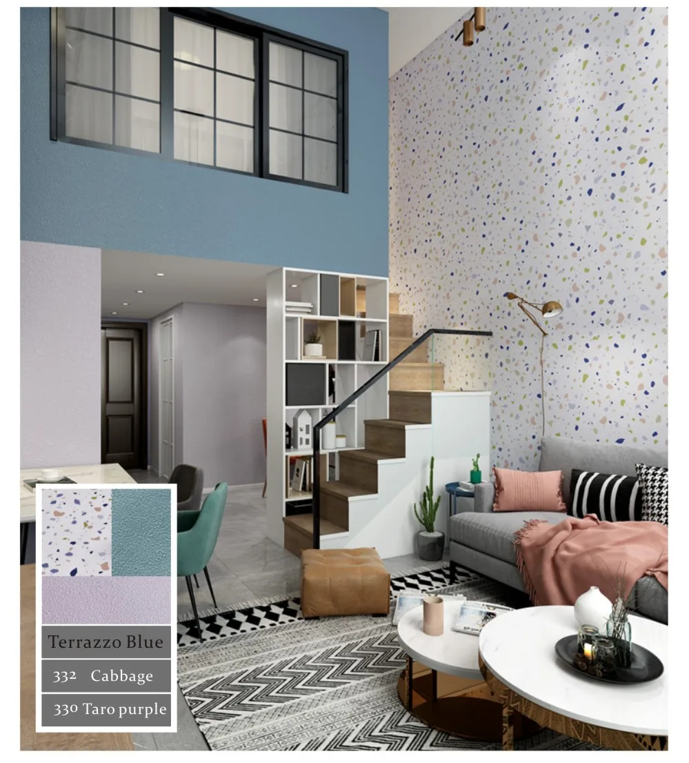 Terrazzo PVC Waterproof Self Adhesive Wallpaper for Bedroom Wall Living Room Decor Vinyl Furniture Refurbishment Contact Paper