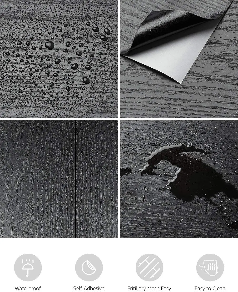 White Wood Peel And Stick Paper Decorative Self-Adhesive Film For Furniture Real Wood Tactile Sensation Surfaces Easy To Clean