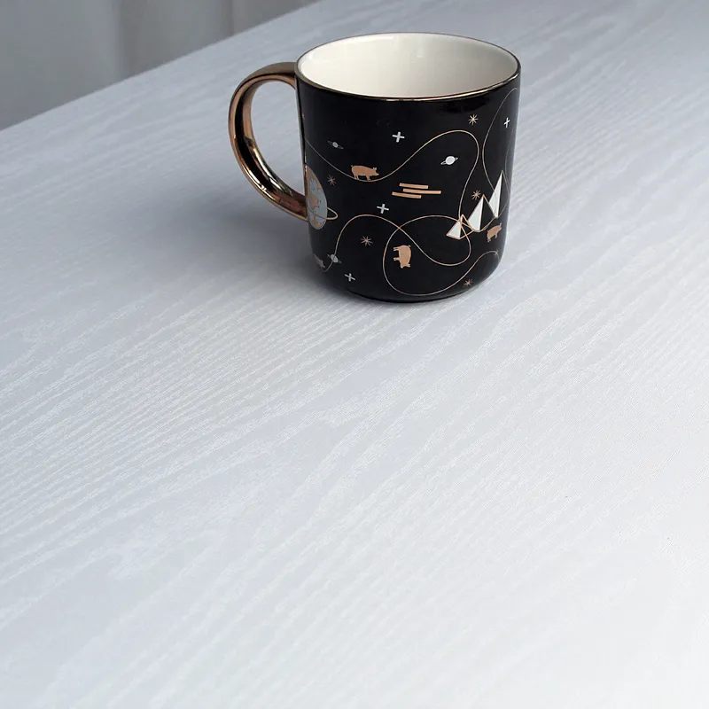 White Wood Peel And Stick Paper Decorative Self-Adhesive Film For Furniture Real Wood Tactile Sensation Surfaces Easy To Clean